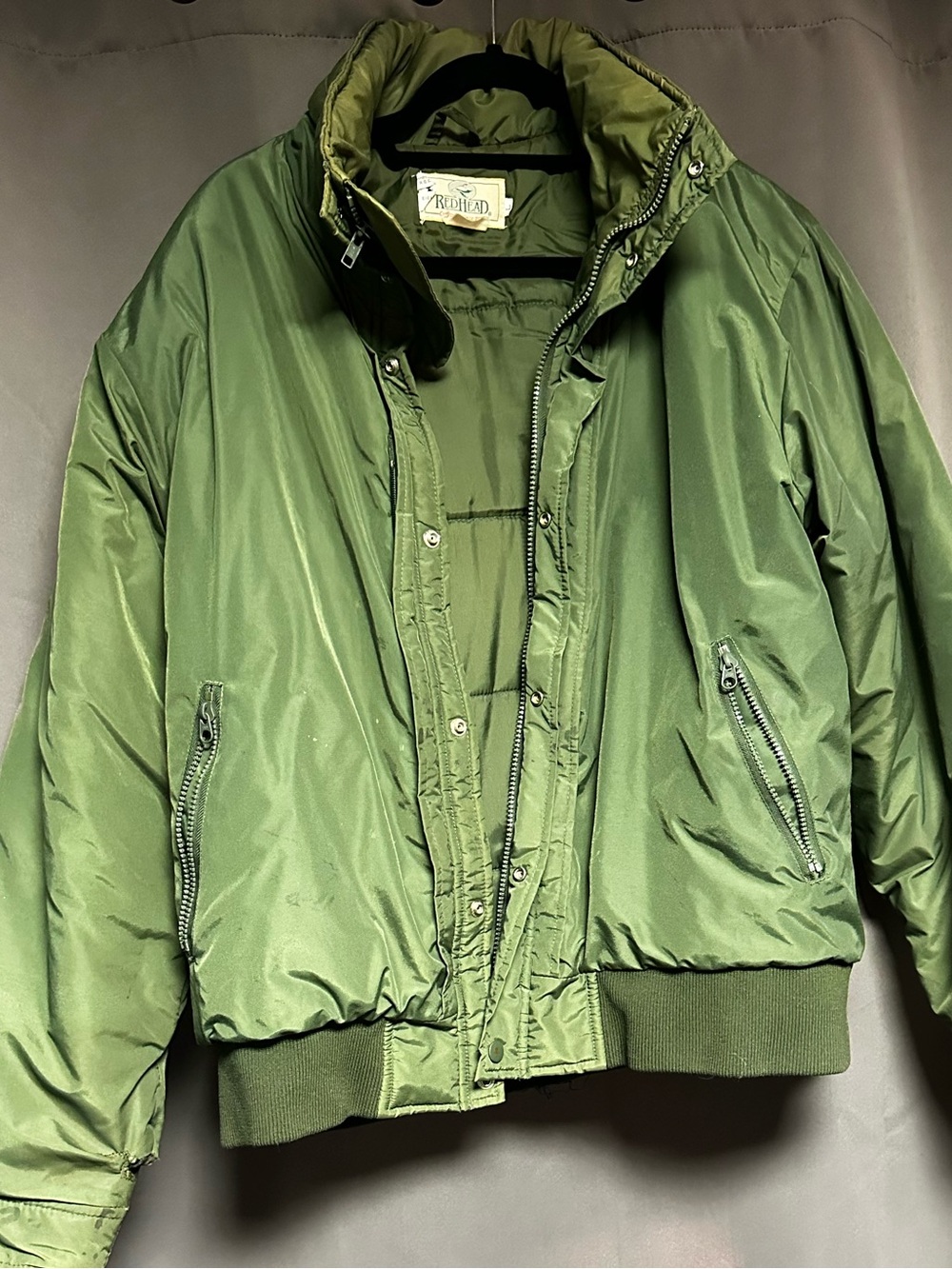 RedHead Olive Green Men’s Size L Puffer Jacket Vintage